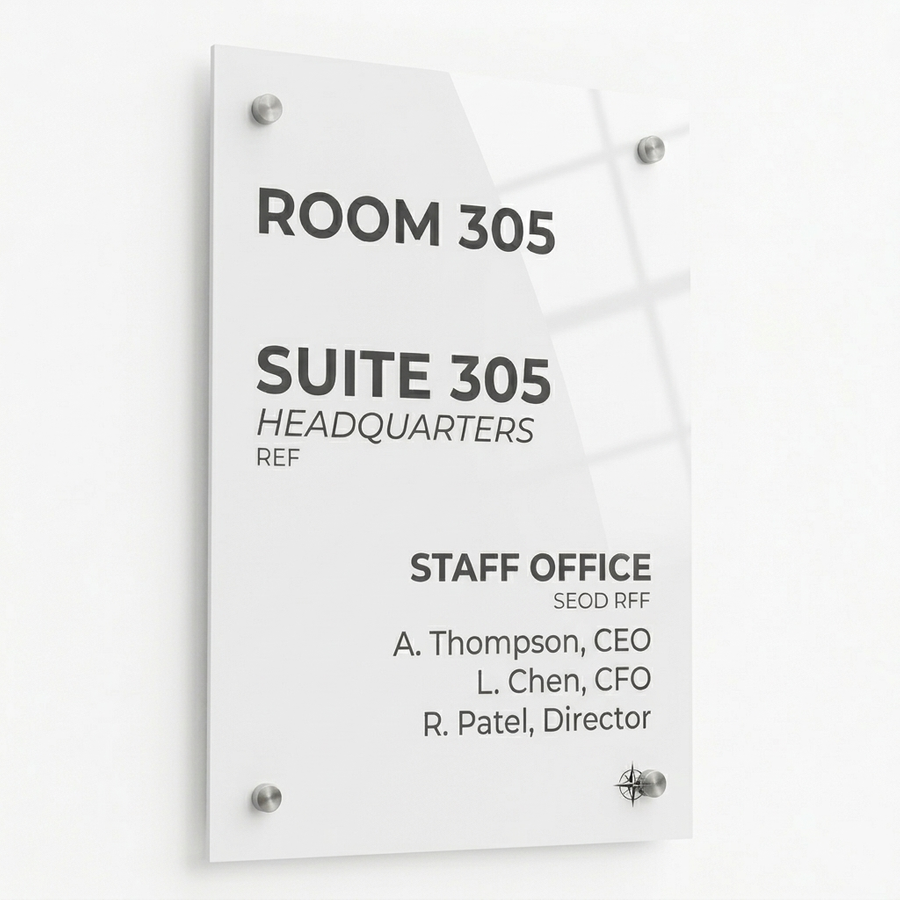 Colorful Acrylic Door Signs - Custom Patch Factory