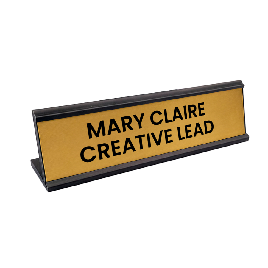 Metal Desktop Name Badges - Custom Patch Factory