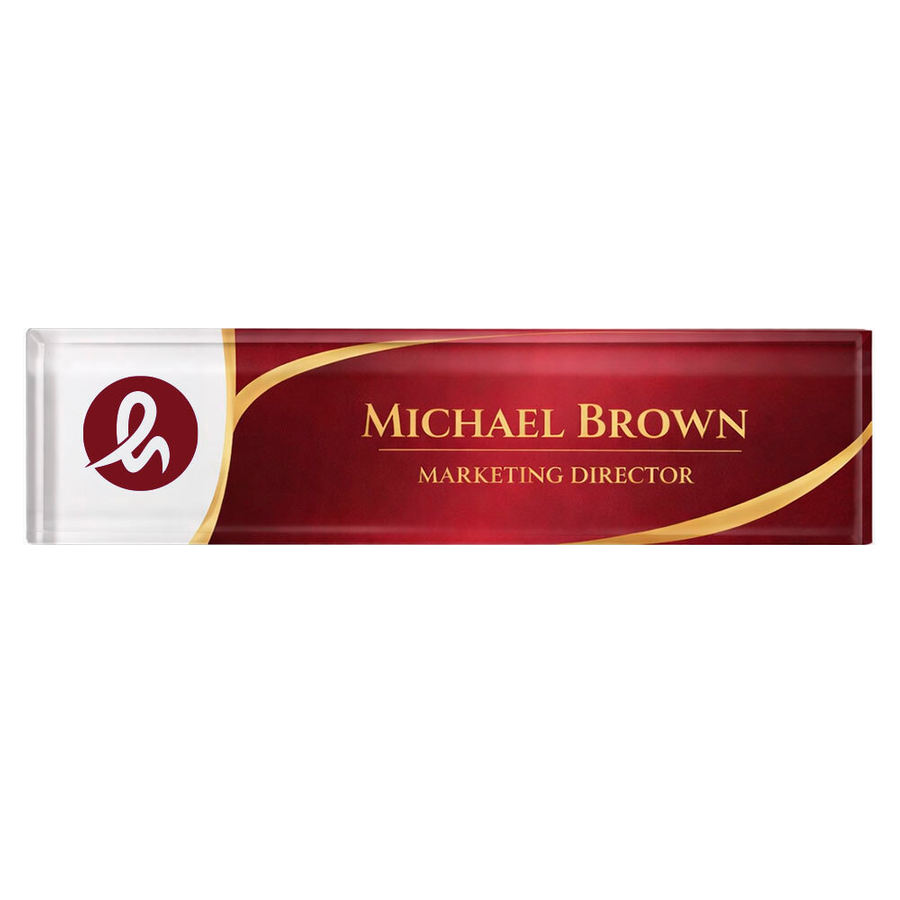 Acrylic Desktop Name Badges - Custom Patch Factory