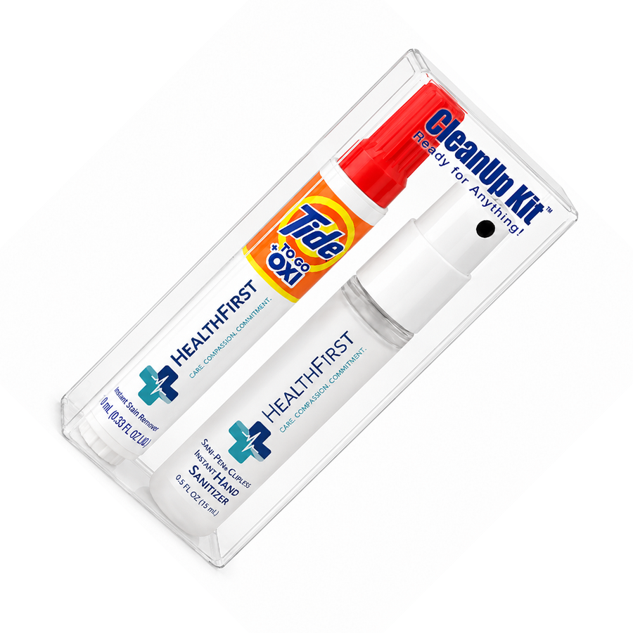 CleanUp Kit - Tide® to Go + Oxi and Sani-Pen® Clipless™ Travel Kits - Custom Patch Factory