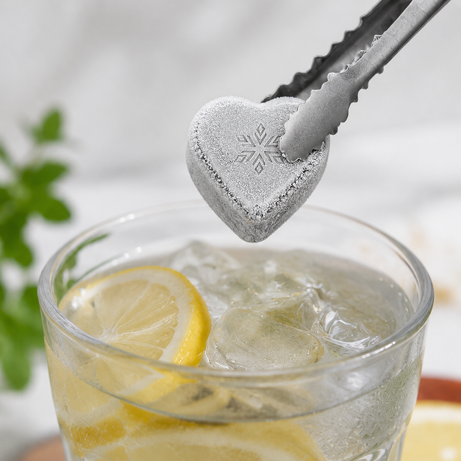Heart-Shaped Stainless Steel Ice Cubes - Custom Patch Factory