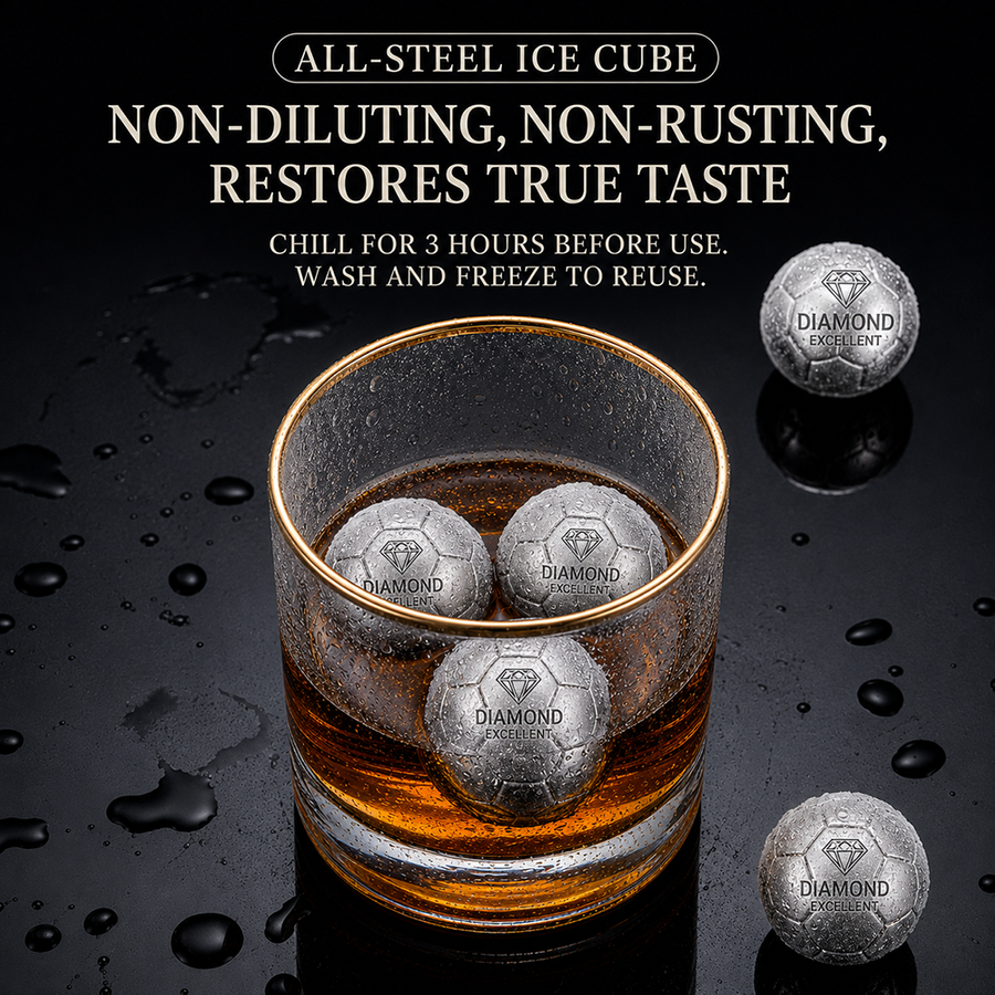 Soccer Ball Stainless Steel Ice Cubes - Custom Patch Factory