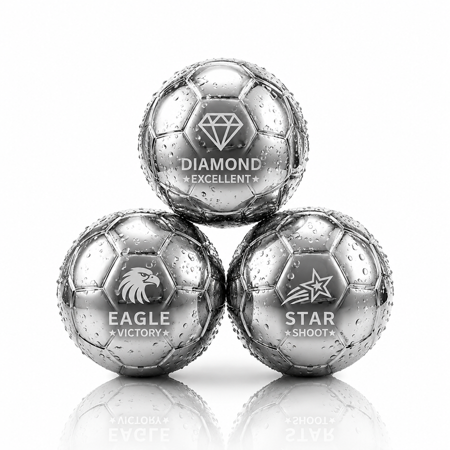 Soccer Ball Stainless Steel Ice Cubes - Custom Patch Factory