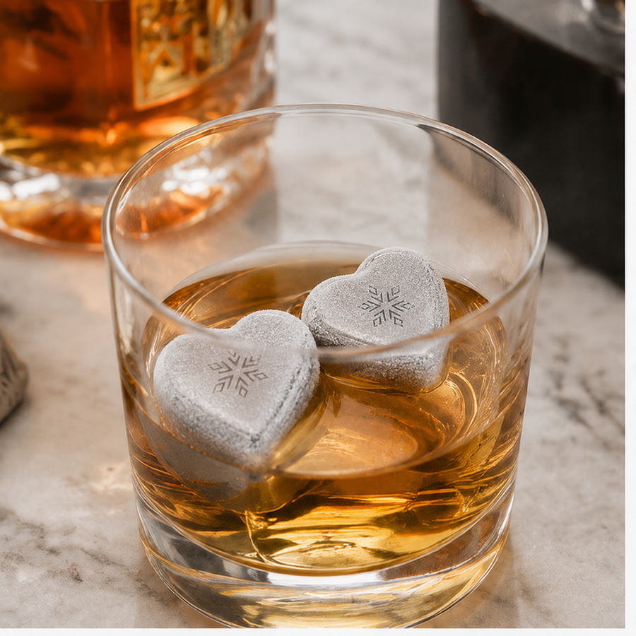 Heart-Shaped Stainless Steel Ice Cubes - Custom Patch Factory