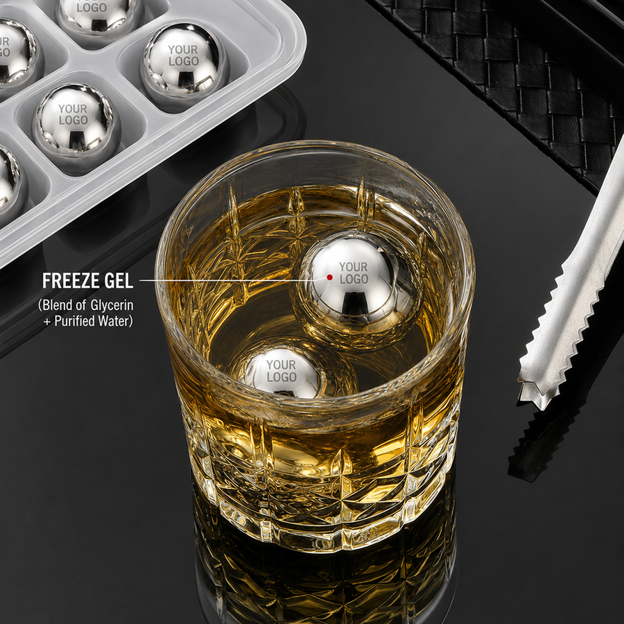 Soccer Ball Stainless Steel Ice Cubes - Custom Patch Factory