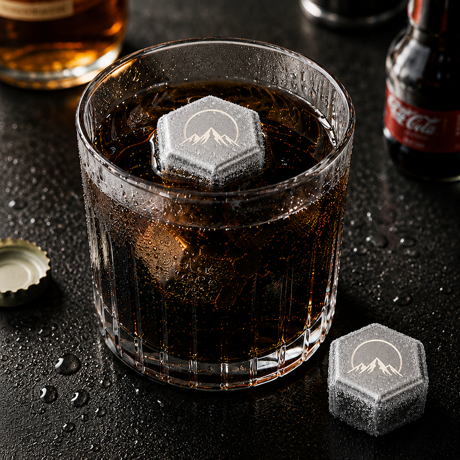 Hexagon Stainless Steel Ice Cubes - Custom Patch Factory