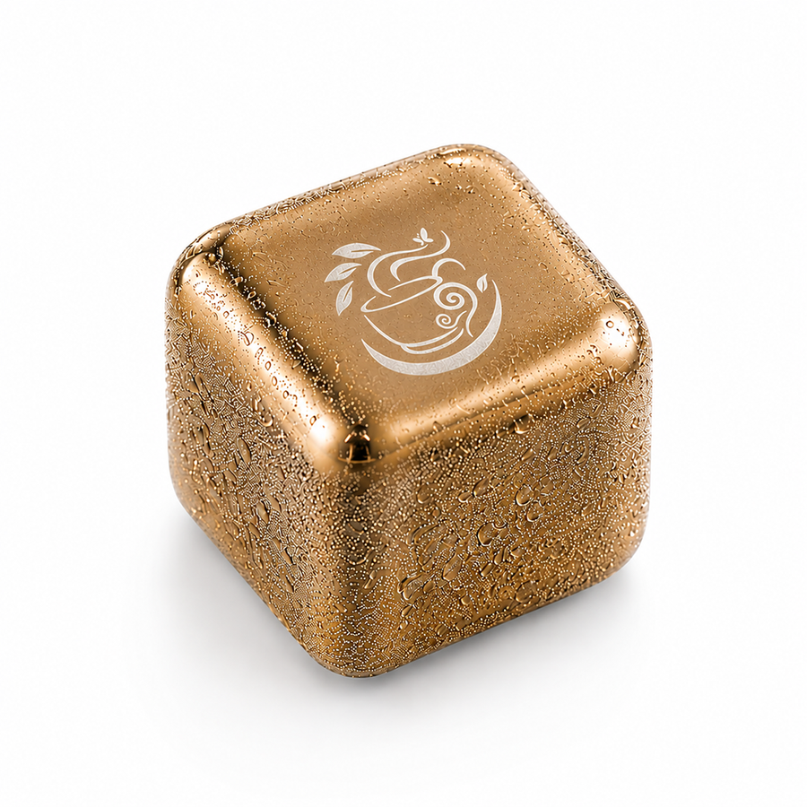 Gold Stainless Steel Ice Cubes - Custom Patch Factory