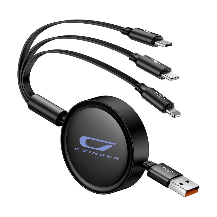 Soft Silicone 3-in-1 Charging Cables - Custom Patch Factory