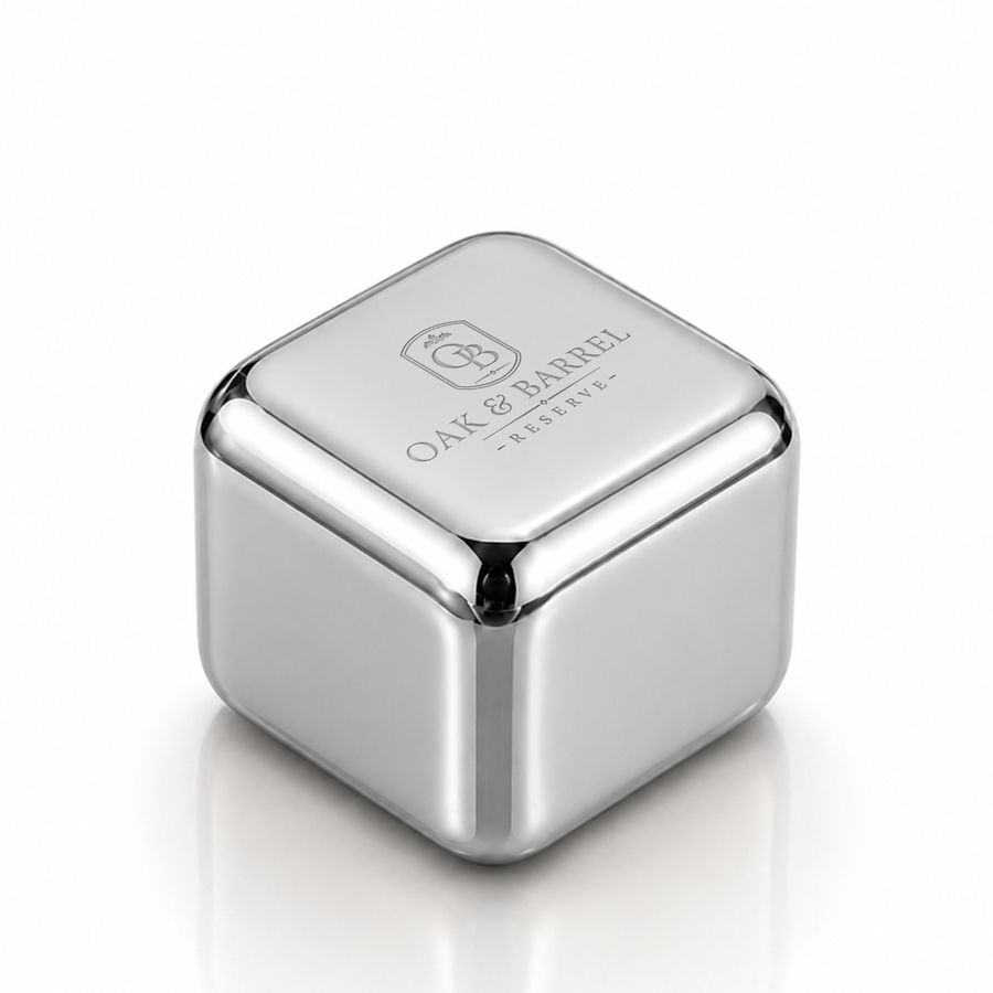 Silver Stainless Steel Ice Cubes - Custom Patch Factory