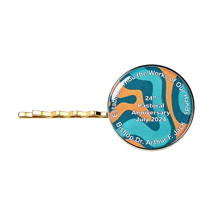 Epoxy Dome Metal Hair Clips - Custom Patch Factory