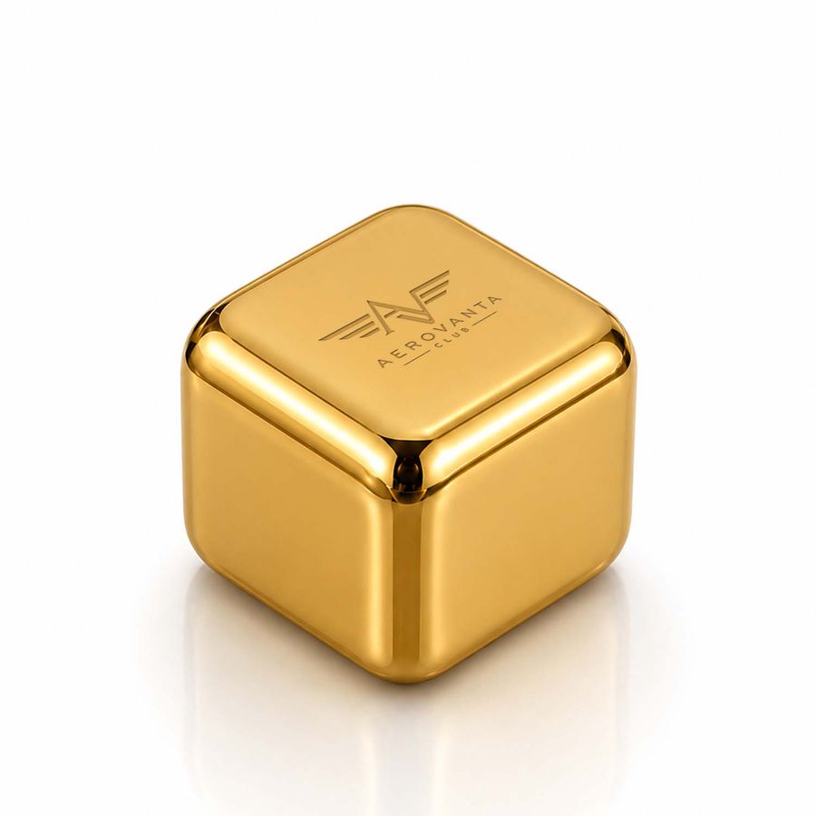 Gold Stainless Steel Ice Cubes - Custom Patch Factory