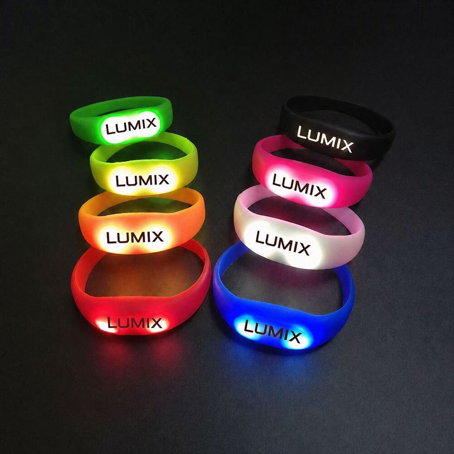Light Up Silicone Wristbands - Custom Patch Factory