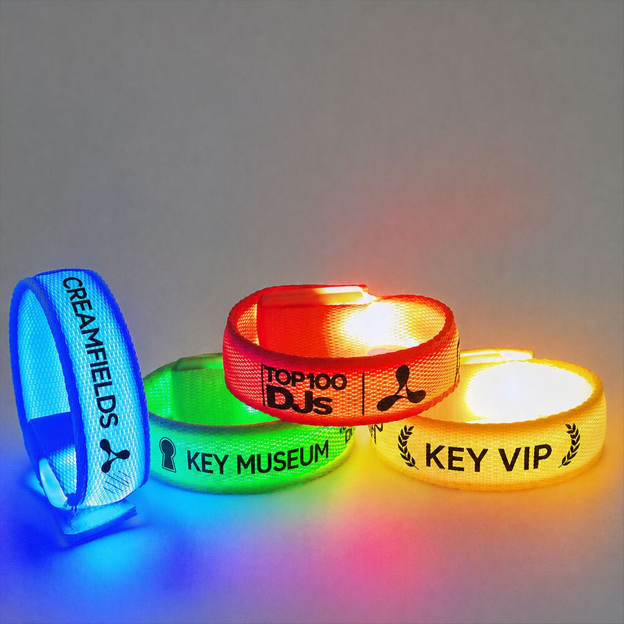 Glow Velcro Wristbands - Custom Patch Factory