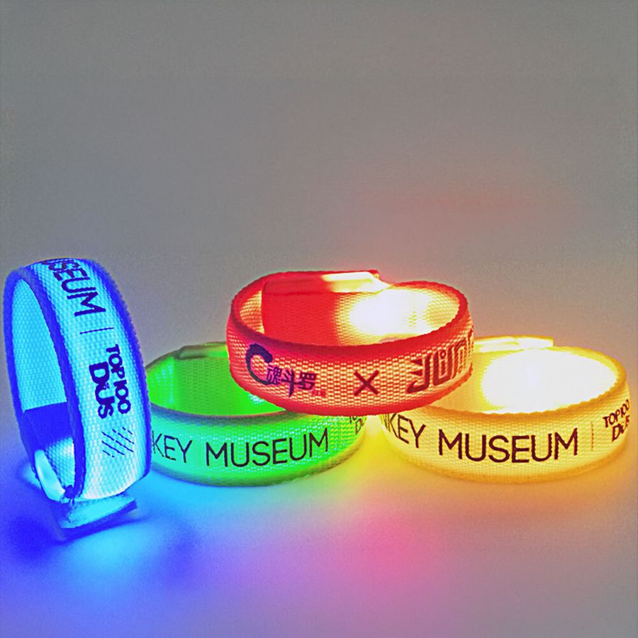 Glow Velcro Wristbands - Custom Patch Factory