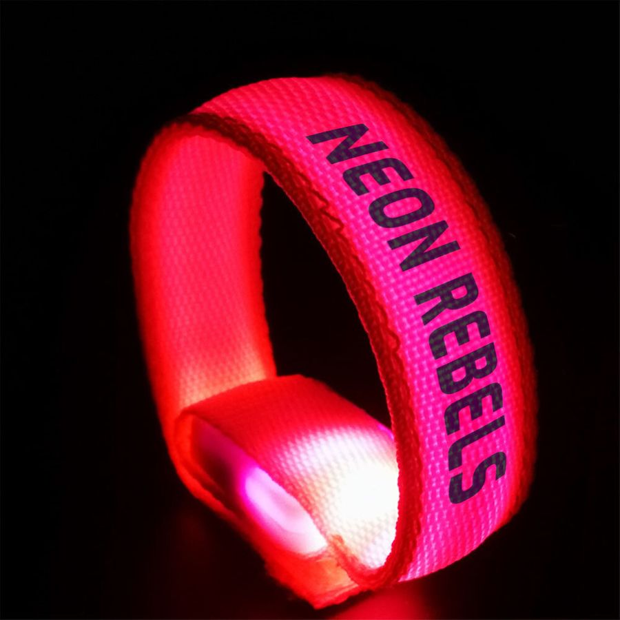 Glow Velcro Wristbands - Custom Patch Factory