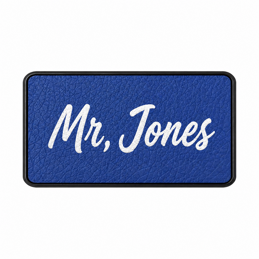 Leather Name Badges - Custom Patch Factory