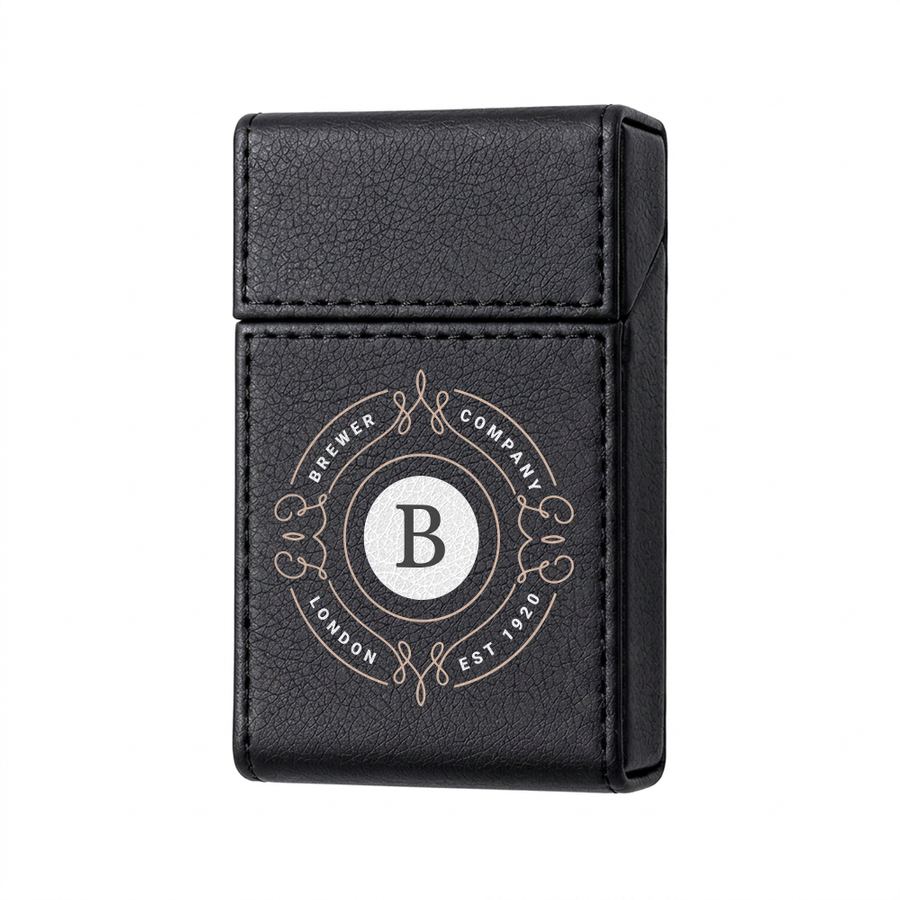 Flip Top PU Leather Full Bag Cigarette Cases - Custom Patch Factory
