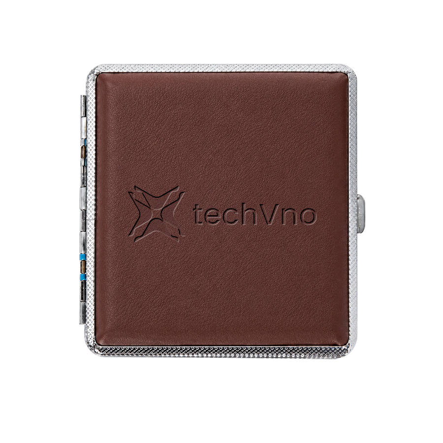 Leather Grain Metal Cigarette Cases - Custom Patch Factory
