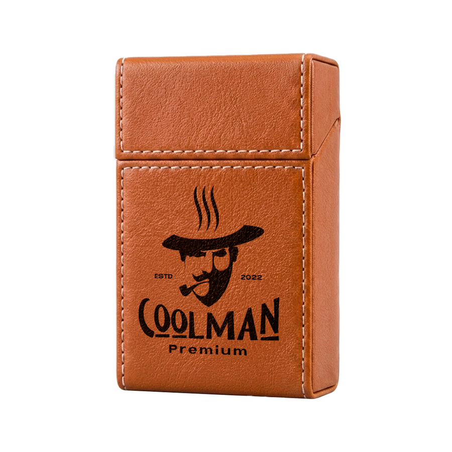 Flip Top PU Leather Full Bag Cigarette Cases - Custom Patch Factory
