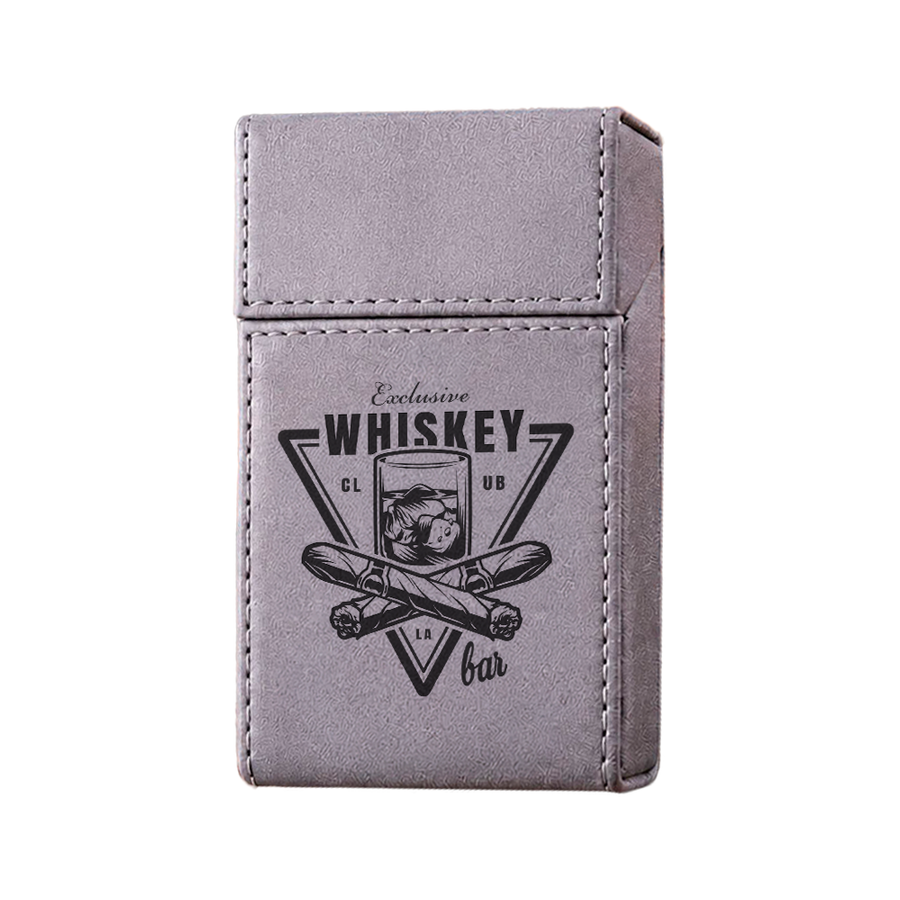 Flip Top PU Leather Full Bag Cigarette Cases - Custom Patch Factory