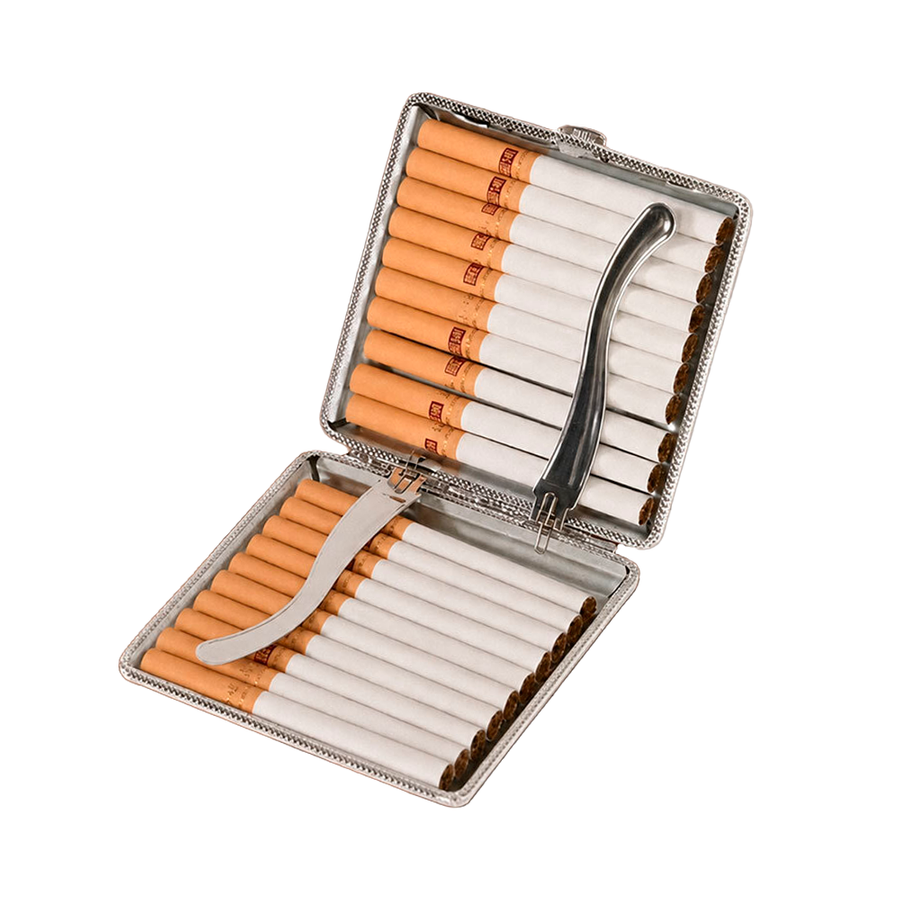 Leather Grain Metal Cigarette Cases - Custom Patch Factory