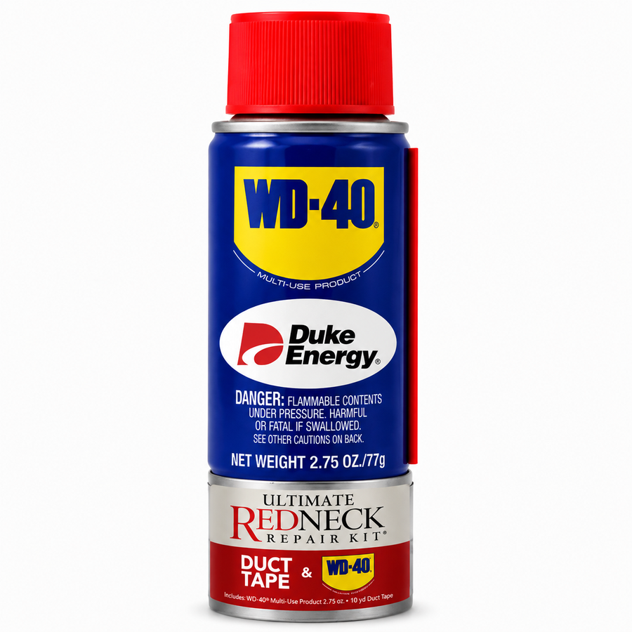 Ultimate Redneck Repair Kits, WD-40 2.75 oz Handy Cans and 6 yards of Duct Tapes - Custom Patch Factory