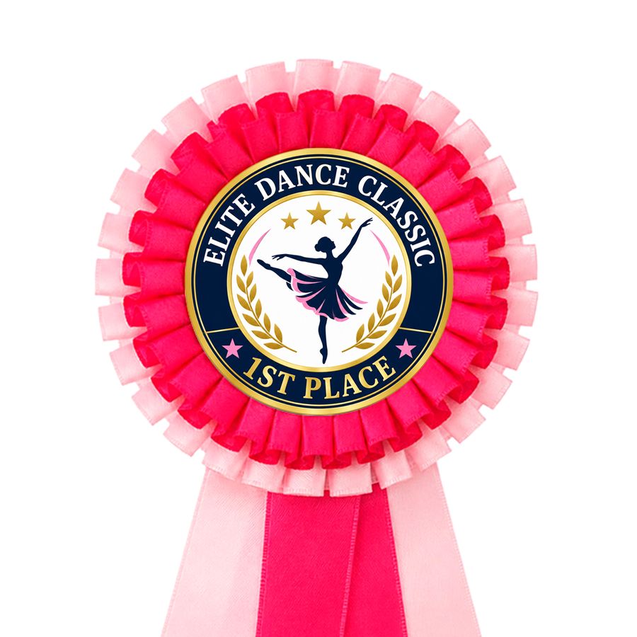 2 Tier Rosette Buttons - Custom Patch Factory