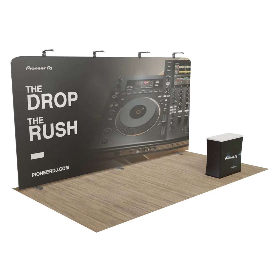 Custom Zip Up Trade Show Display 20' x 10' - Custom Patch Factory