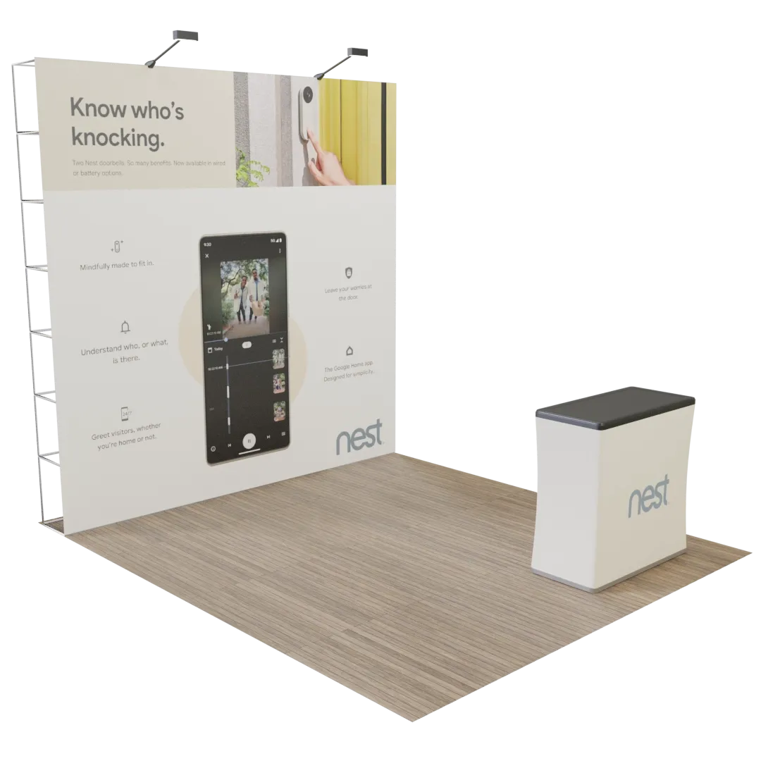 Custom Pop Up Trade Show Display Portable 10' x 10' - Custom Patch Factory